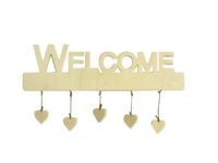 Decorazioni "Welcome"con cuori pendenti 45x13 Vacchetti