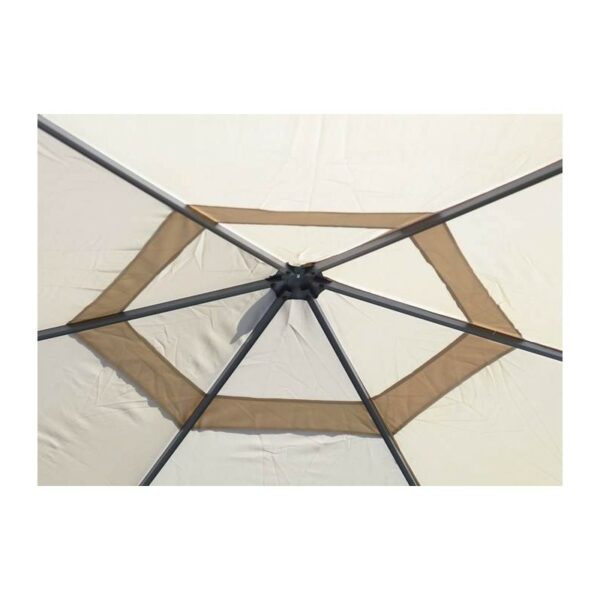 Gazebo esagonale MOIA da 4m in ferro epoxy antracite