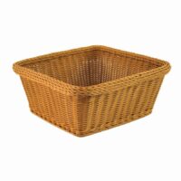 Cesta espositore polyrattan francesina marrone cm38,5x38,5h17