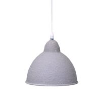 Lampadario metallo vintage bianco/grigio sagomato con attacco cmø19h21