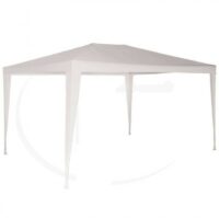 Gazebo tubolare con telo bianco - 200 x 200 cm