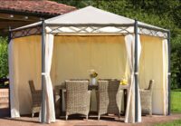 Gazebo esagonale MOIA da 4m in ferro epoxy antracite