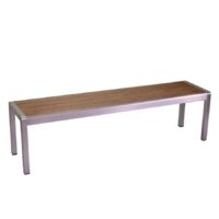 Panchina alluminio polywood seattle marrone cm165x41h45