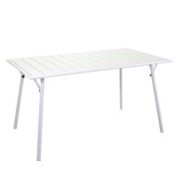 Tavolo metallo Rovigo bianco rettangolarepieghevole cm140x80h74