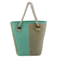 Borsa paglia africa verde acqua