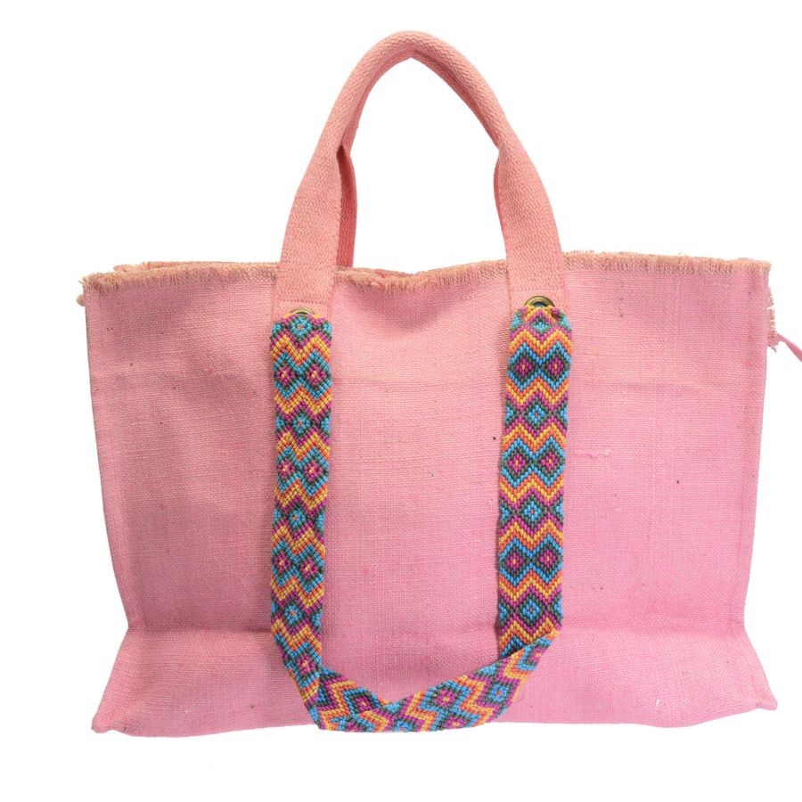 Borsa juta rosa