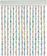 Set da 4 Tende Gocciola a perline in PVC 140x230cm 112 fili multicolor