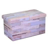 Baule ecopelle azzurro rettangolare cm76x40h41