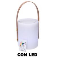 Lampada led plastica ricaricabile multicolor musica tondo cmø16h20