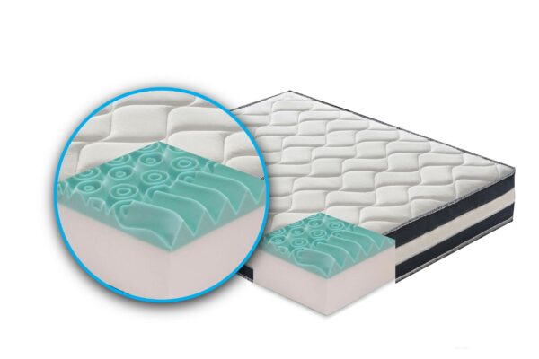 Materasso “Erik” non sfoderabile in memory foam e gel rinfrescante