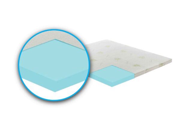 Topper correttore memory foam alto 5cm - rivestimento all’aloe vera