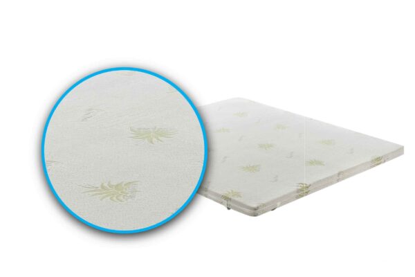 Topper correttore memory foam alto 5cm - rivestimento all’aloe vera