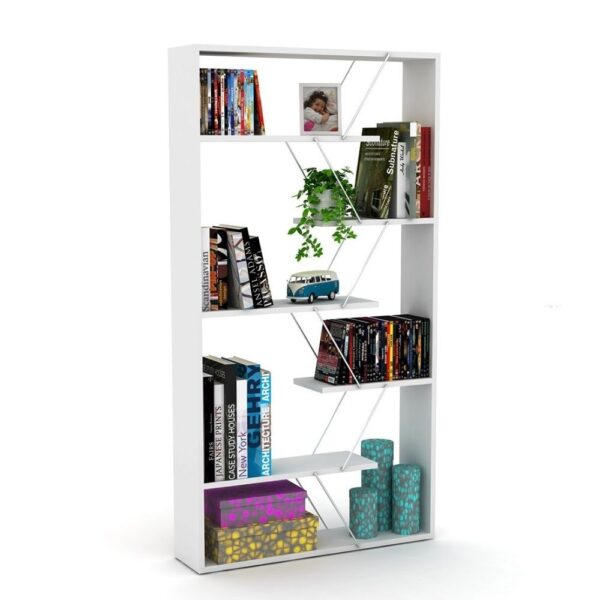 Libreria Tars bianca 84x24x157H RF1603242