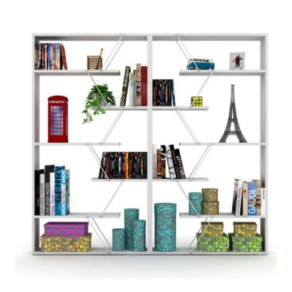 Libreria Tars bianca 84x24x157H RF1603242