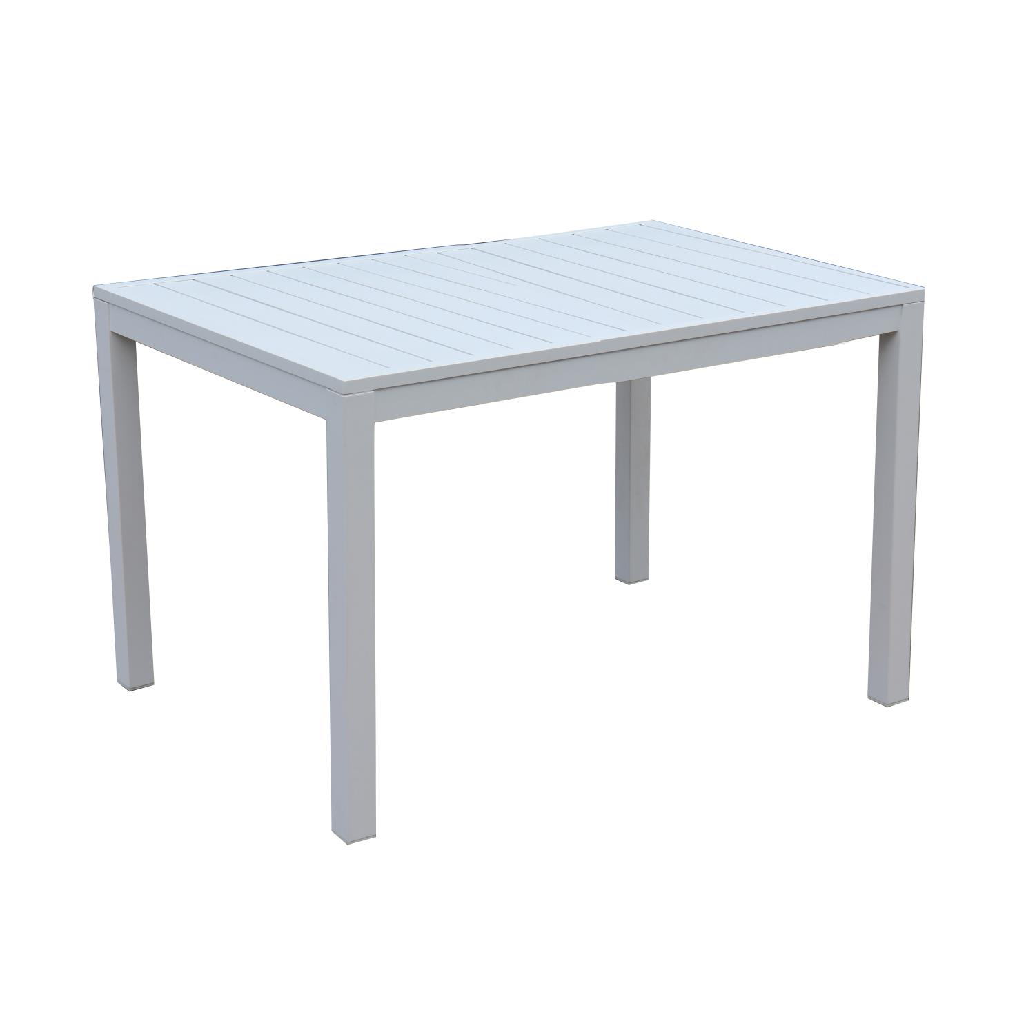 Tavolo alluminio sullivan bianco rettangolare cm70x53h75