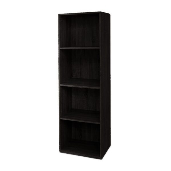 Libreria in legno 4 ripiani scaffale Wengè L 40 x H 29 x H 132 cm