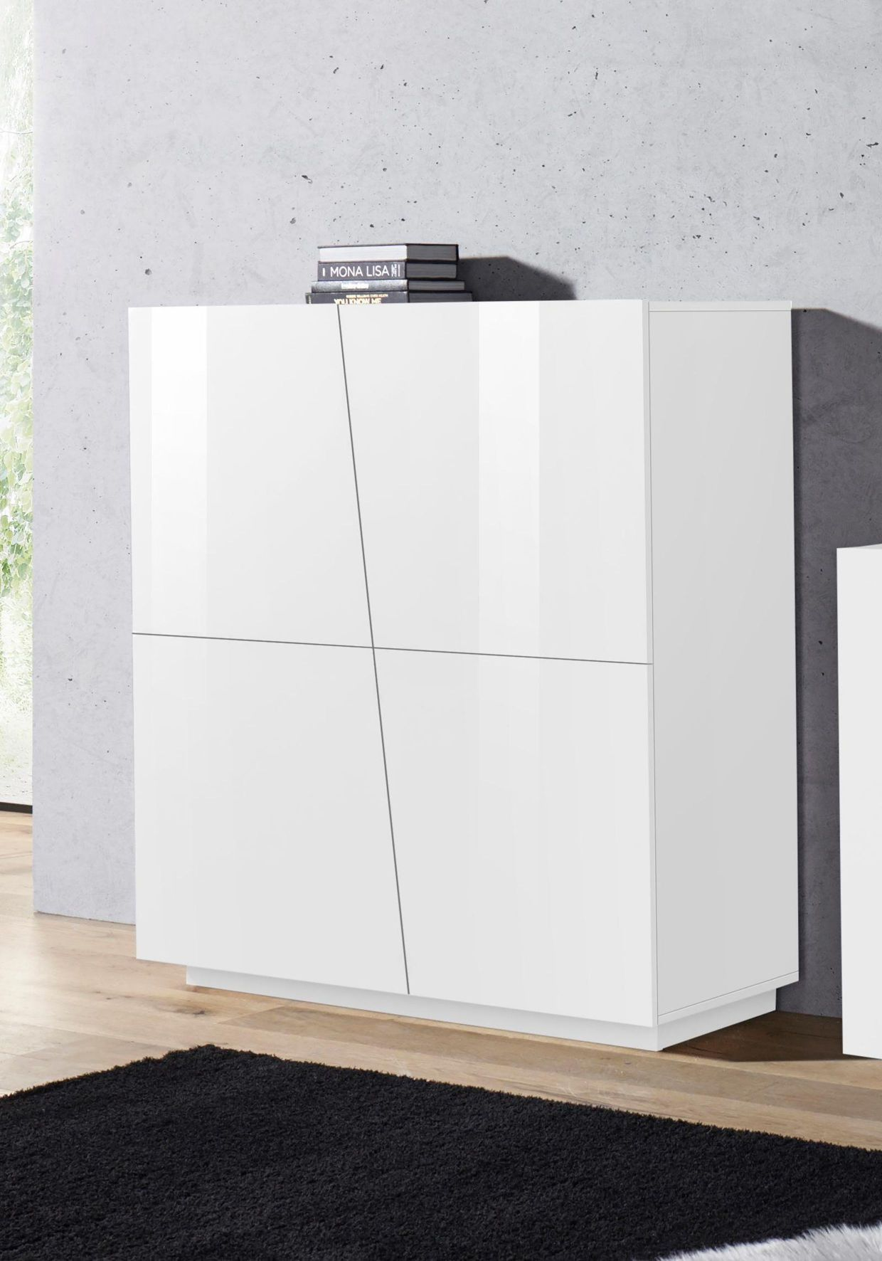 Madia Vega – 4 ante – 120x126x43 - Bianco Lucido