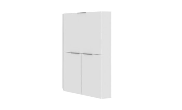 Scrivania ad angolo Dalia – Richiudibile – 70x140x57 – Bianco Lucido