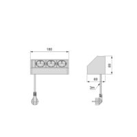 Multiconnettore V Dock, Anodizzato opaco, Tecnoplastica e Alluminio.