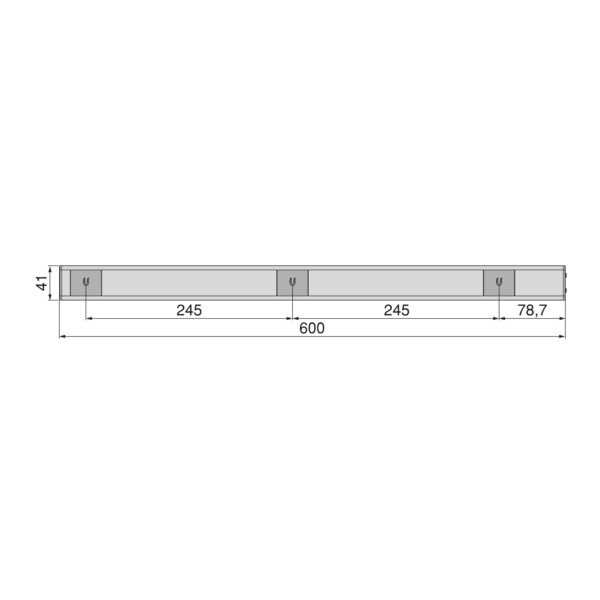 Luminaria LED Kaus ricaricabile tramite usb e con sensore di movimento, L 600 mm, Anodizzato opaco, Plastica e alluminio