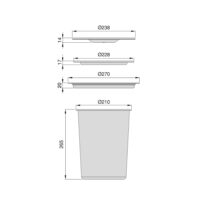 Pattumiera da incasso Recycle per piano cucina, 7 litri, Acciaio inossidabile.