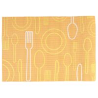 Tovaglietta plastica confezione 4pz giallo cm45x30