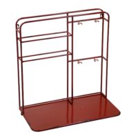 Portabottiglie metallo da muro 2 posti rosso rettangolare cm59x33h62,5