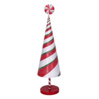 Albero metallo caramella spirale rosso cm12,8x12h46