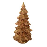 Albero resina rosa glitter oro cm ø24h46