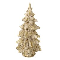 Albero resina bianco glitter oro cm ø24h46