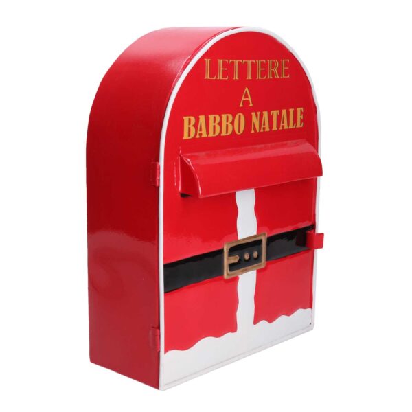 Cassetta posta metallo babbo natale rosso nbd-9060 cm 22,5x12h30