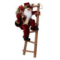 Babbo natale tessuto bordeaux su scala cmh45