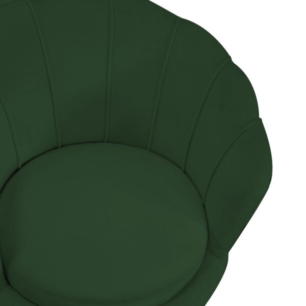 Poltrona velluto tulipan verde cm73x72h77