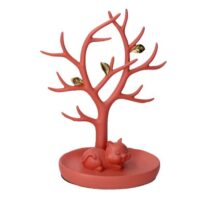 Albero resina espositore rosa cm19x11h22,5