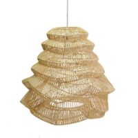 Lampadario rattan naturale con attacco cmø55,5h48