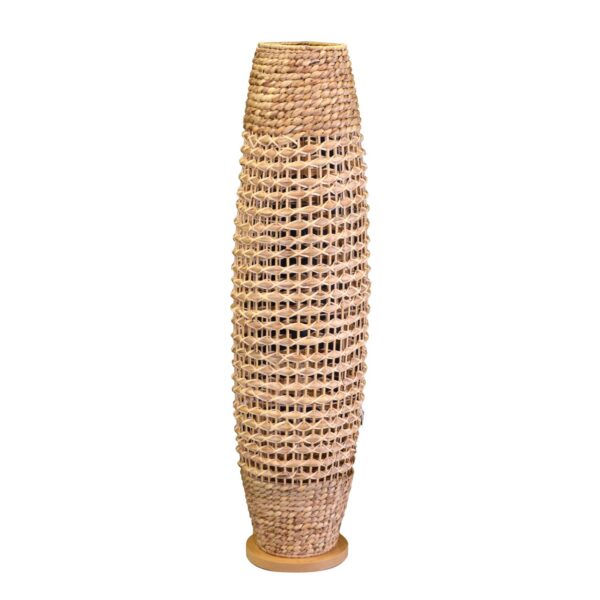 Lampada rattan naturale da terra con attacco cm ø31h119,5