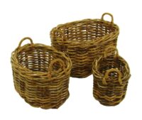 Cesta portalegna rattan alaska 1-3 ovale cm79x61h41