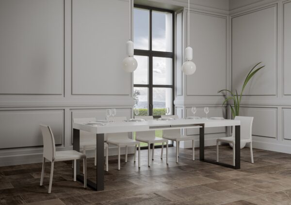 Tavolo allungabile 90x130/234 cm Tecno telaio Antracite