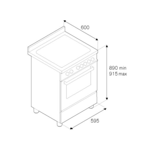 Bertazzoni MAS604MFESXE Cucina forno elettrico