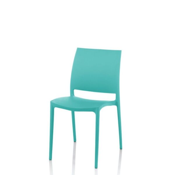 Sedia Curtis polipropilene verde tiffany design ergonomico