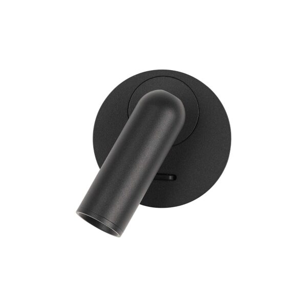 Lampada Da Parete Bean Ap Round Nero Ideal-Lux