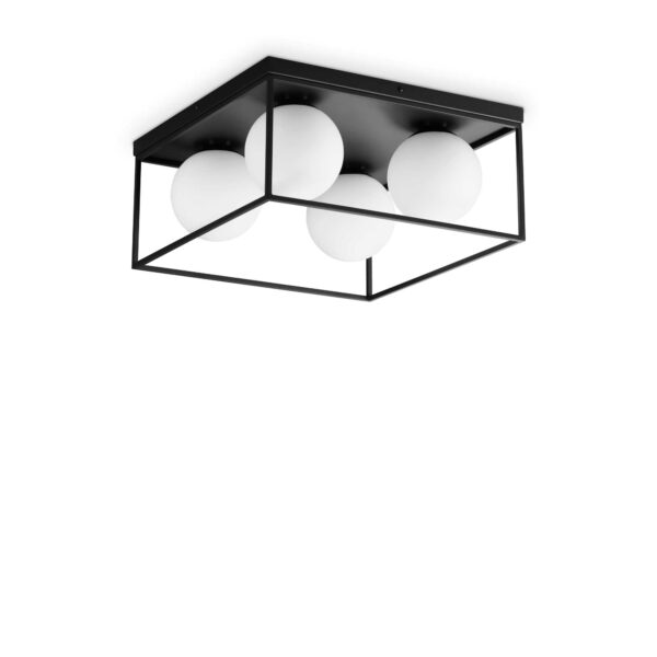 Lampada Da Soffitto Lingotto Pl4 Nero Ideal-Lux