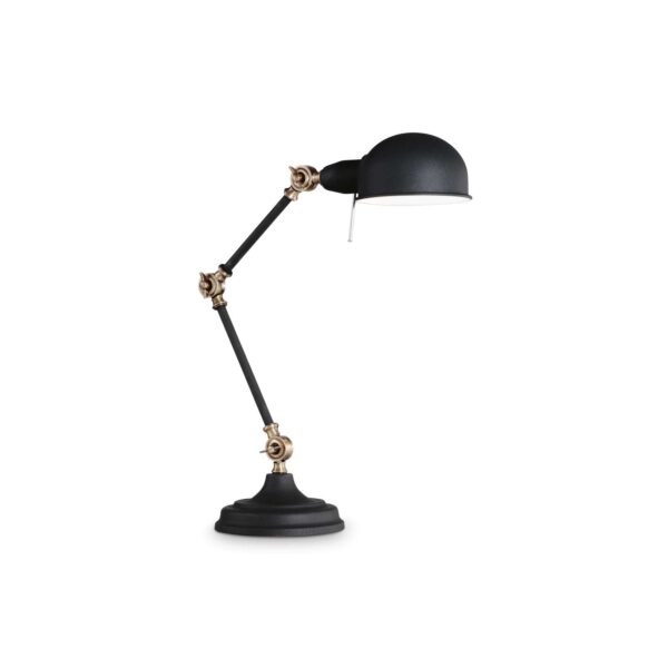 Lampada Da Tavolo Truman Tl1 Nero Ideal-Lux