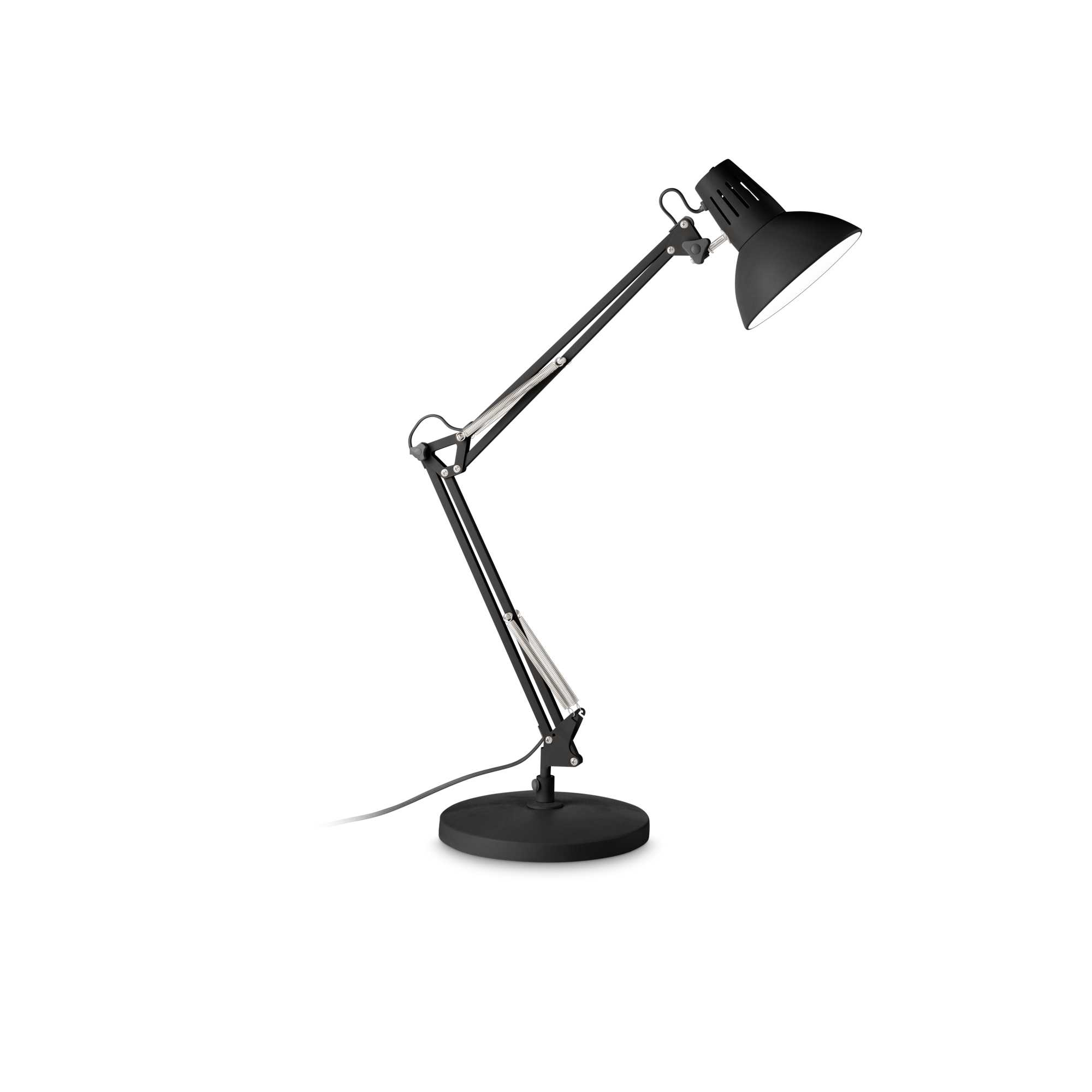 Lampada Da Tavolo Wally Tl1 Total Black Ideal-Lux