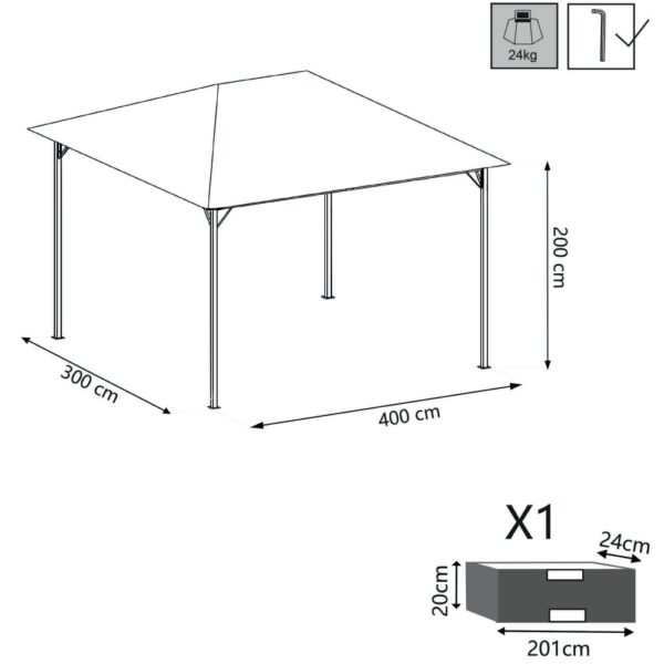 GAZEBO LIBERTY 3 X 4