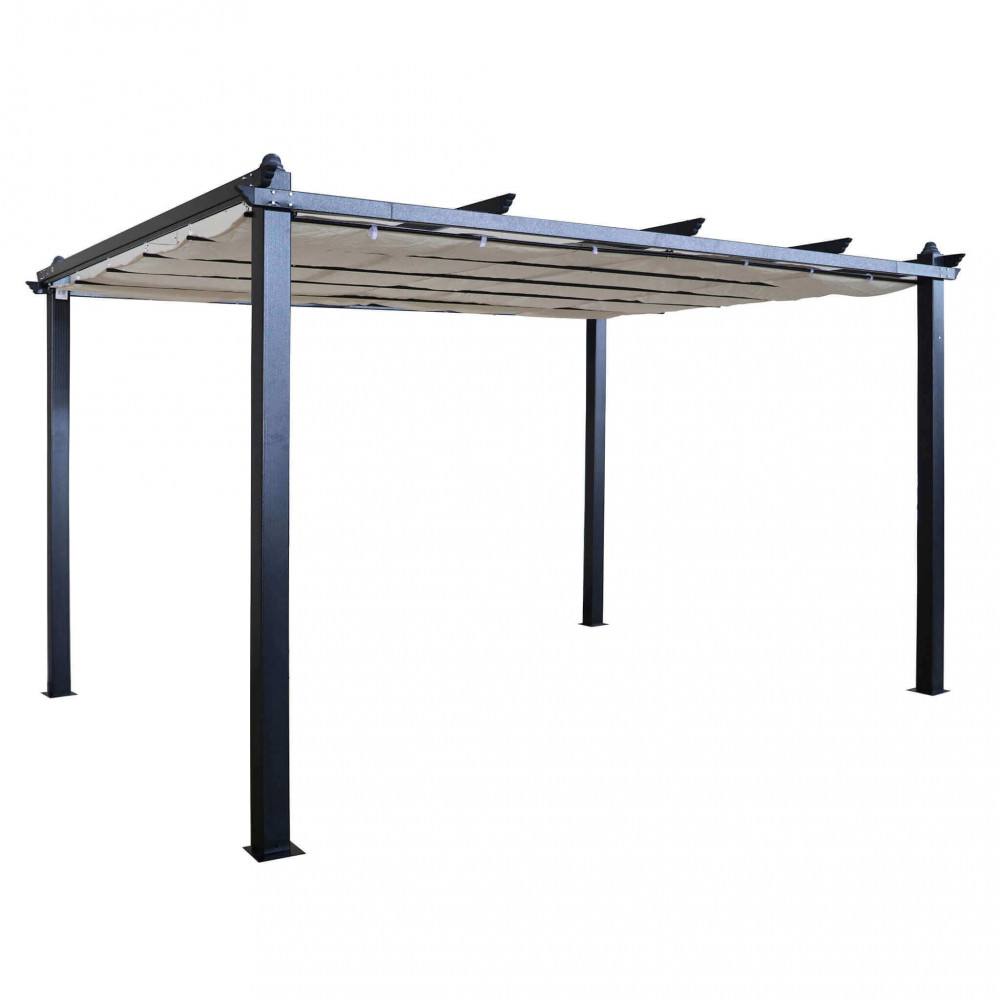 GAZEBO ASTORIA 3 X 4 ANTRACITE TELO BEIGE