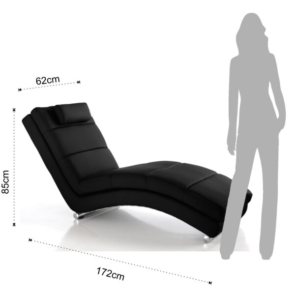 CHAISE LONGUE SOFIA BLACK TOMASUCCI