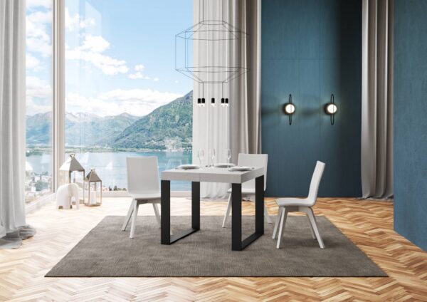 Tavolo allungabile 90x90/246 cm Tecno Premium telaio Antracite