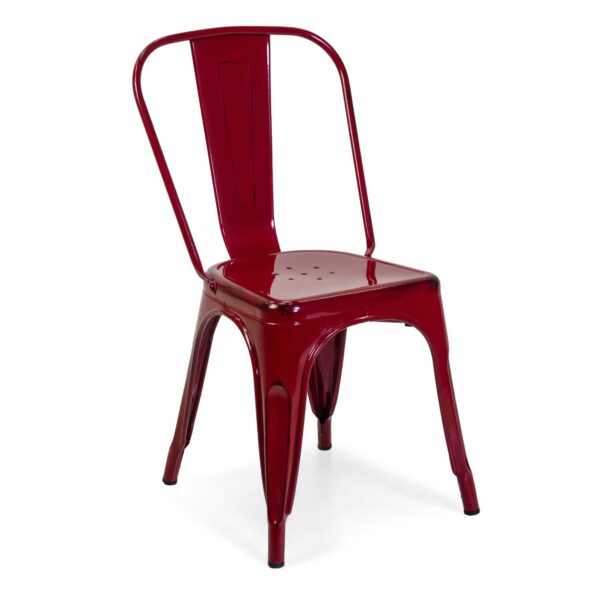 Sedia ferro New Bristol rosso antico cm 43x43h45/84