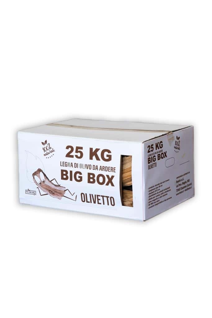 LEGNA DI OLIVO BIG BOX 25 kg made in Italy